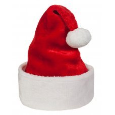 Χριστουγεννιάτικος Λούτρινος Σκούφος Άγιου Βασίλη Παιδικός (36cm)